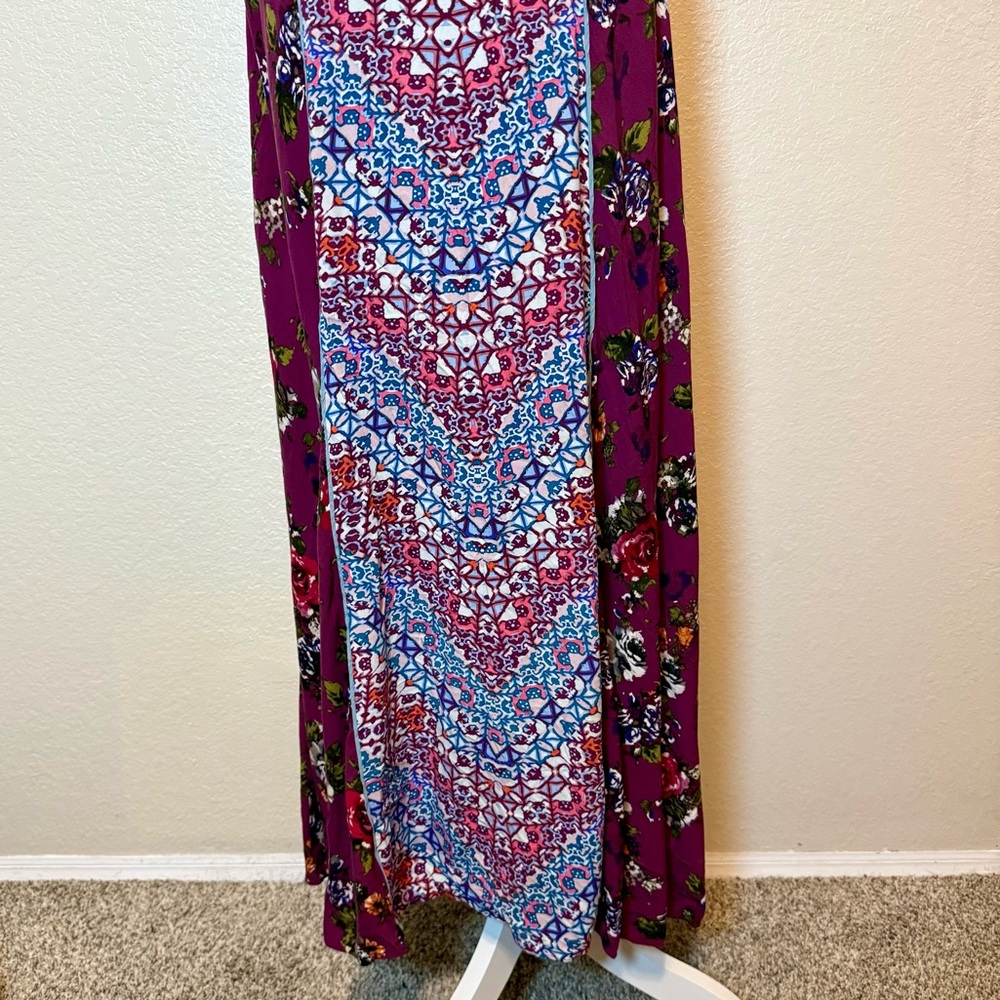 Sundance Tessarae Floral Boho Maxi Dress Maroon Size 6 - Picture 11 of 15